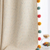 Sylvie Chenille Jacquard Confetti Pom-Pom Custom Curtain